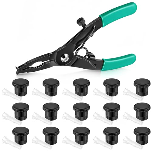 HappyAlley Sprinkler Shut Off Caps with Spray Head Pull Up Tool Compatible with Hunter Pro Spray PS Ultra and Rain Bird 1800 Irrigation Nozzle Cap for Lawn Sprinkler Repair(15 Pack Shut Off Caps)