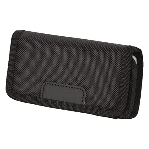 SUNGOOYUE Phone Holster with Belt Clamp/Holder, Nylon Phone Belt Holder Pouch for 4.7-6.1 Inch Smartphones, Secure ID Card Storage for Hiking Cycling Construction Work