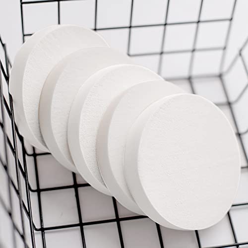 40Pcs Round Latex Free Makeup Powder Blender Sponge For Full Face Curve Blending Coverage, Cream, Liquid Foundation Cosmetics, Beauty Foam Applicator Puff For Sensitive Skin #TOP7