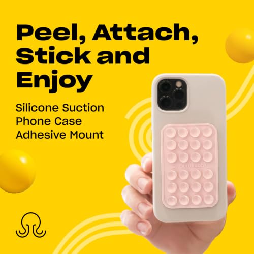 Image of OCTOBUDDY Classic - Silicone Suction Phone Case Adhesive Mount, Chalk Pink