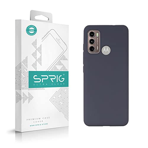 Image of SPRIG Compatible with Moto G60 Premium SilkTone (Liquid Silicone) Back Cover Drop Tested Shock Proof Mobile Case for Men, Women, Boys and Girls with Camera Protection (Charcoal Grey)