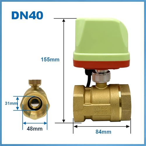 Vanne à bille électrique DN15 en laiton 12V DC CR02 de commande de fluide - 7