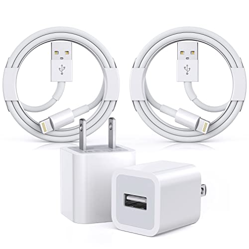 [Apple MFi Certified] iPhone Charger, Apple iPhone Charger to USB Fast Charging Data Sync Transfer Cable with USB Wall Charger Travel Plug Compatible iPhone 12/11/11 Pro/Xs/XR/X/8/8Plus and More