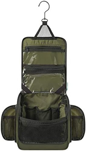 Travel Hanging Toiletry Bag for Men and Women (Forest Green)