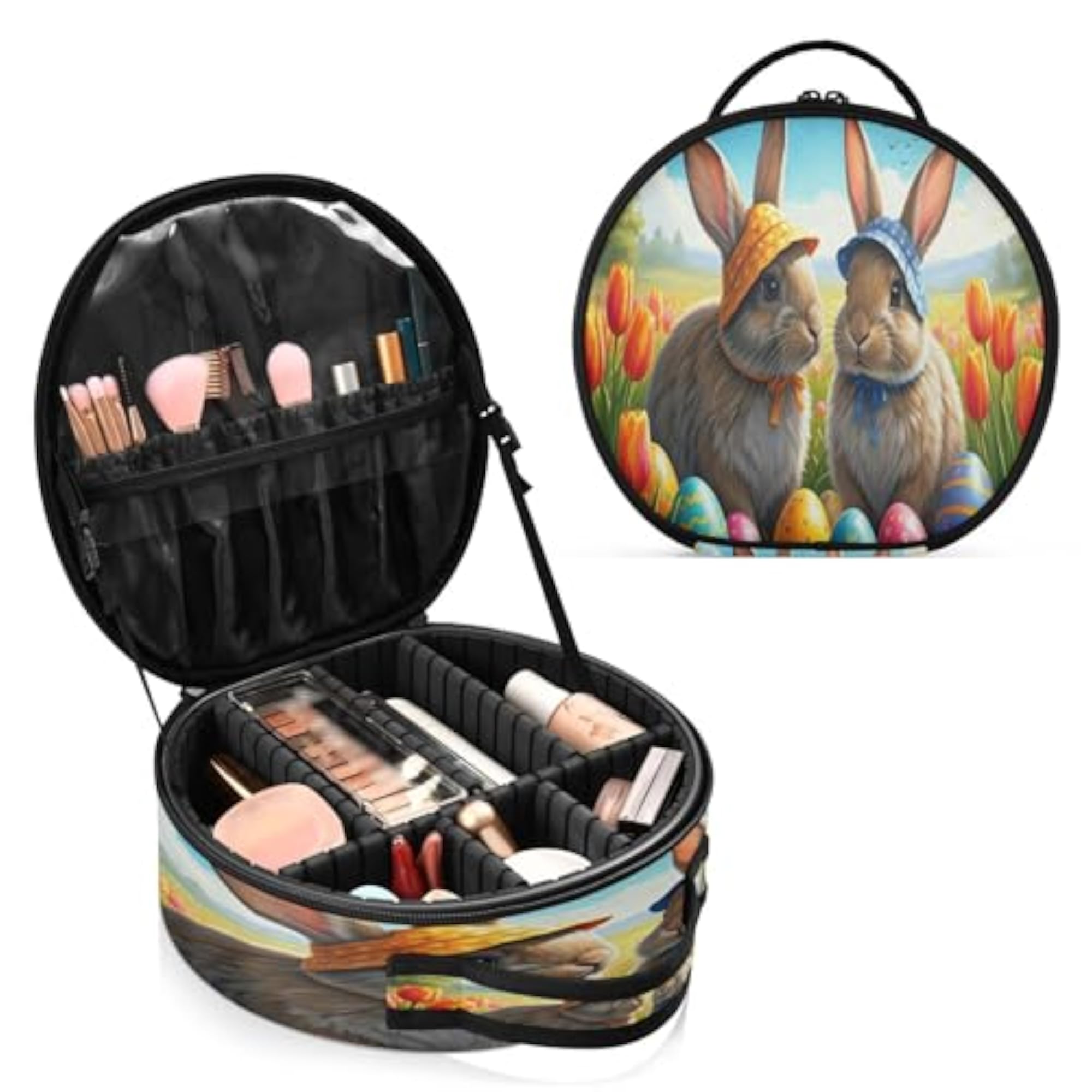 Easter Bunnies Travel Makeup Case