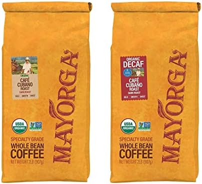 Mayorga Coffee Café Cubano Roast 2lb and Swiss Water Decaf Café Cubano Roast 2lb Combo Pack