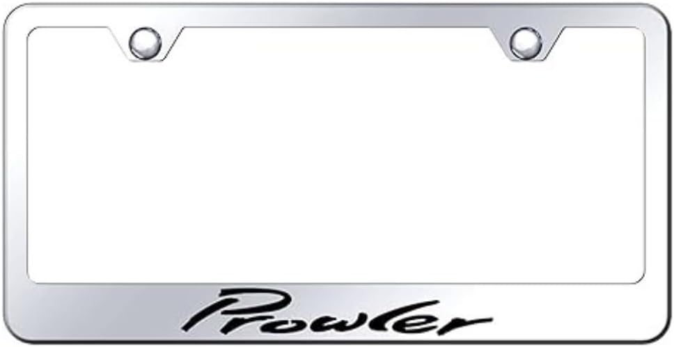 Au-Tomotive Gold, Inc. Officially Licensed Laser Etched Stainless Steel License Plate Frame for Plymouth Prowler (Mirrored)