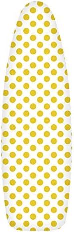 Time2ShopUS Scorch Resistant Padded Replacement Cover for Small Ironing Board - Heavy Duty Heat Reflective (Yellow Spots)