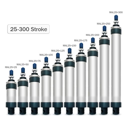 Vérin pneumatique double effet MAL 25mm pour guidage fluide - 3