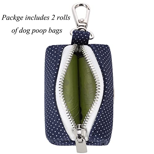 Image of Lionet Paws Cute Dog Poop Bag Holder with Dog Poop Bag for Leash, Cotton Dog Bag Dispenser, Matching Dog Collar