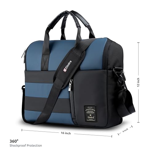 ELMIRA Laptop Messenger Bag for Men – Waterproof Reversible Polyester, 360° Padded Executive Laptop Side Bag with 4 Compartments2