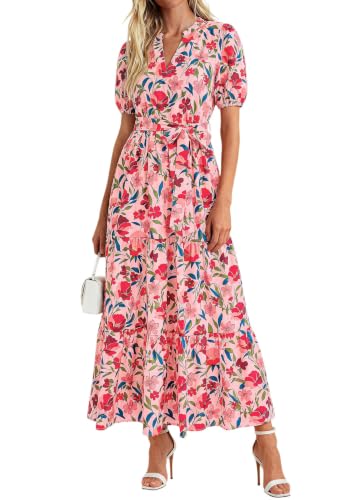 Image of PRETTYGARDEN Women's Summer Boho Floral Maxi Dresses