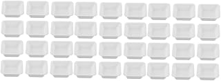HEALLILY 60 Pcs Weighing Boat Epoxy Mixing Containers Weighing Dish Small Weigh Boats Powder Scale Weighing Container Weigh Plate Food Square Dish Plastic White Square Plate Large