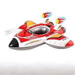 Dhqkqg Inflatable Airplane Pool Floats, Pool Floats for Kids with Squirt Gun and Handle, Ride-on Pool Toys, Inflatable Airplane Swimming Ring, for Summer Swimming Party Toys, Gift for Boys Girls