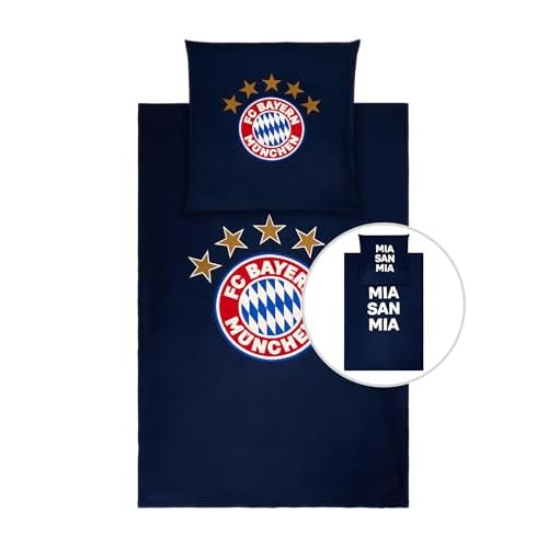 FC Bayern München Bettwäsche Glow in The Dark | 135x200 | Navy