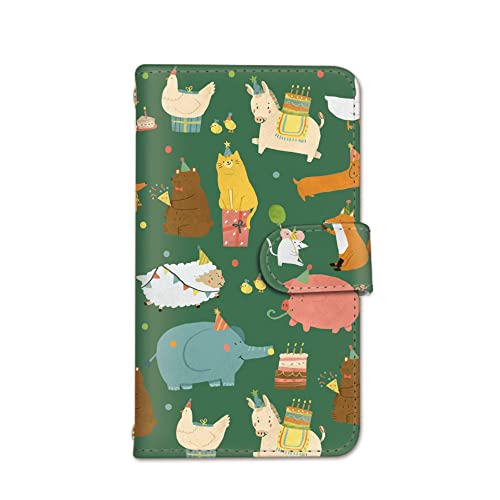 seventwo Galaxy A25 5G �Ή� �X�}�z�P�[�X �蒠�^ �J�[�h���[ ������ �O���[�� animal_085 | �M�����N�V�[ �G�[�g�D�G���e�B�[�t�@�C�u �t�@�C�u�W�[�Ή�,SC-53F/SCG33/SM-A253 �K��,�J�[�h�X���b�g,P