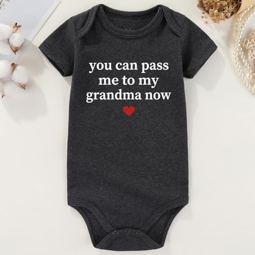 You Can Pass Me To My Grandma Baby Clothes i Love Grandmas Boy present infant Bodysuits2