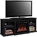 Ameriwood Home Manchester Electric Fireplace TV Stand for TVs up to 70", Black