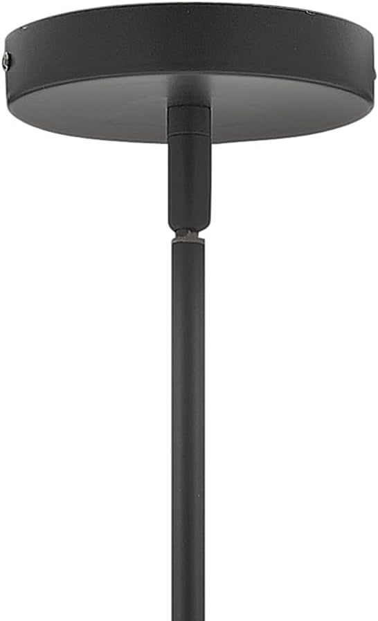 Hinkley Ziggy 4457BK-CL Medium Teardrop Pendant Light, Adjustable Stem for Customize Height from Even or Sloped Ceilings, Black and Clear Glass Shade