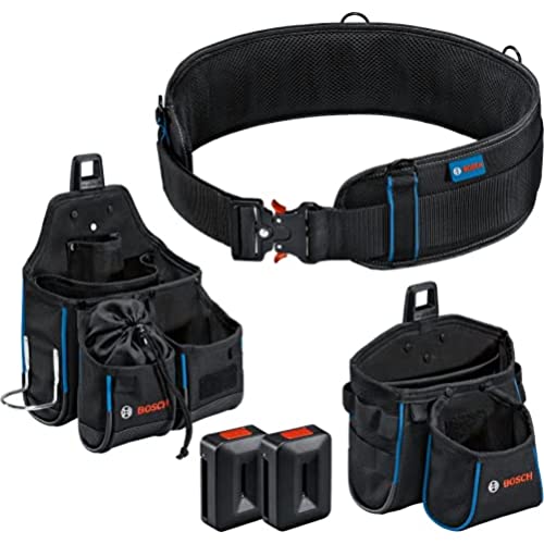 Bosch Professional ProClick - Set cinturón de herramientas 93 + bolsa GWT 4 + bolsa GWT 2 + 2 soportes (talla cinturón S M)