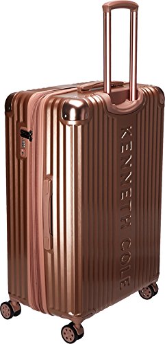 Image of Kenneth Cole Reaction Renegade 28 inch Hardside Expandable 8-Wheel Spinner Checked Luggage, Rose Gold