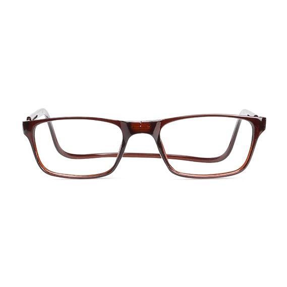 RYNOCHI Magnetic Reading Glasses, Computer Readers, Replaceable Lens, Adjustable Temples, Executive, ( Brown )