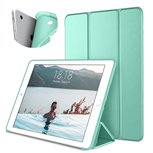 DTTO for iPad Air 1st Edition Case (NOT for iPad Air 2 and Air 3) Ultra Slim Lightweight Smart Trifold Stand with Flexible Soft TPU Back Cover [Auto Sleep/Wake] Mint Green