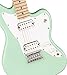 Fender Squier 3/4-Size Kids Mini Jazzmaster Electric Guitar - Surf Green Bundle with Amplifier, Instrument Cable, Tuner, Strap, Picks, Online Lessons, and Austin Bazaar Instructional DVD