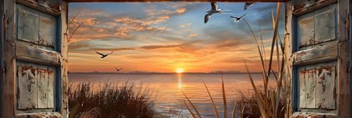 Peinture diamant adulte coucher de soleil pour habiller un grand mur avec style et élégance 5D