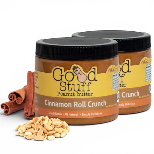 Good Stuff Peanut Butter, Natural, Gluten Free, Cinnamon Roll Crunch, 2 Pack, 32oz