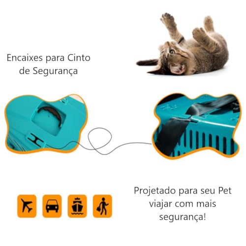 Genérico, Caixa de Transporte N2 Pet Animal Pequeno Vermelho Alvorada