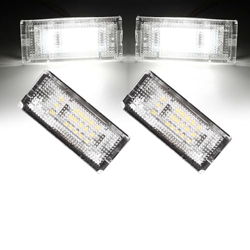 Beneges 2 Pcs Error Free Xenon White LED License Plate Light Compatible with 1998-2005 BMW E46 4D Sedan 5D 323i 320i 325i 325xi 328i 330i 330xi Touring Rear License Tag Lights Lamp