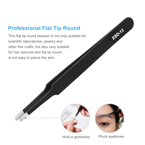 image for Aiyhsj 3PCS Precision Tweezers Set, Upgraded ESD high-end anti-static 