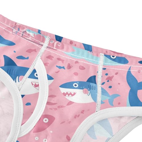 KLL Shark Pink Background Boys Toddler Pure Cotton Underwear Briefs Cute Children Panties4