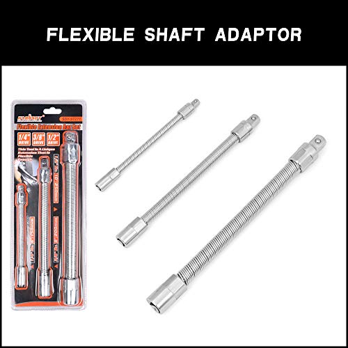 HORUSDY Three-Piece Flexible Socket Extension Set #TOP24