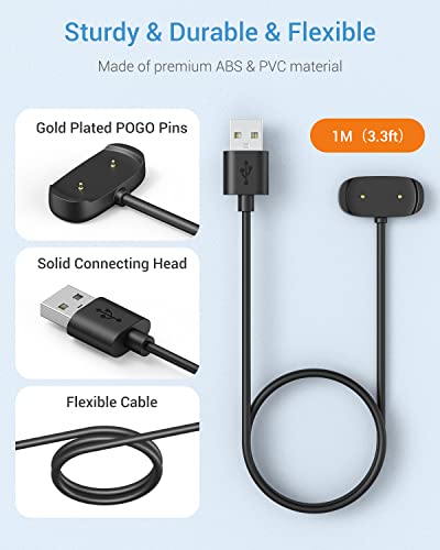 MoKo Charger Compatible with Amazfit Active/GTS 2/2e/2 Mini/4 Mini/GTR Mini/2/2e/Bip 5/5 Unity/3/3 Pro/Bip U/T-Rex Pro - Image 4