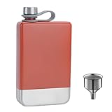 Photo Gallery borraccia da uomo per liquori, 260 ml, con imbuto, in acciaio inox 18/8, a prova di perdite, classica, con coperchio anti-smarrimento, design per whisky, spirito, matrimonio, matrimonio, testimone Photo Gallery borraccia da uomo per liquori, 260 ml, con imbuto, in acciaio inox 18/8, a prova di perdite, classica, con coperchio anti-smarrimento, design per whisky, spirito, matrimonio, matrimonio, testimone