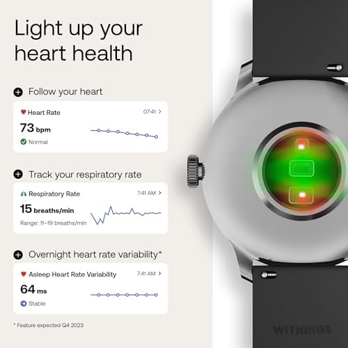 Withings ScanWatch Light Hybrydowy Smartwatch Czarny EU