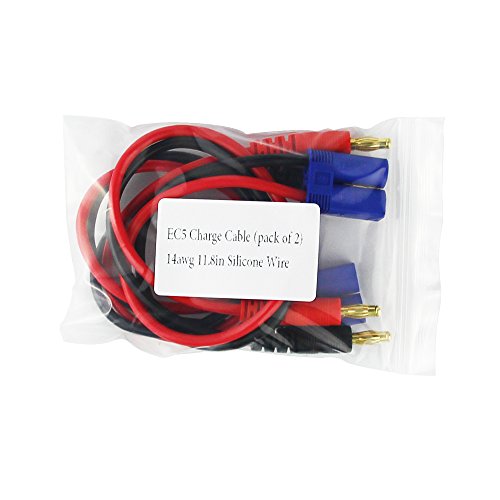 Oliyin 2Pcs Ec5 Male Connector Plug 4Mm Banana Plugs Battery Charge Lead Adapter Silicone Cable 30Cm 11.8Inch(Pack Of 2) #TOP5