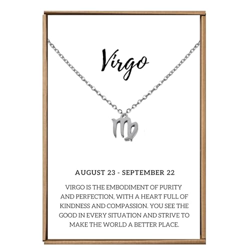 VIY Personal Card Virgo gifts for women, Birthday gifts for women, Virgo necklace for woman