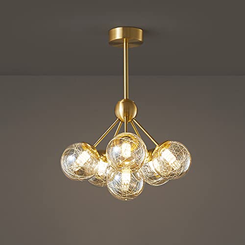 Lustre Sputnik cuivre plafonnier nordique salon salle à manger chambre suspension E27