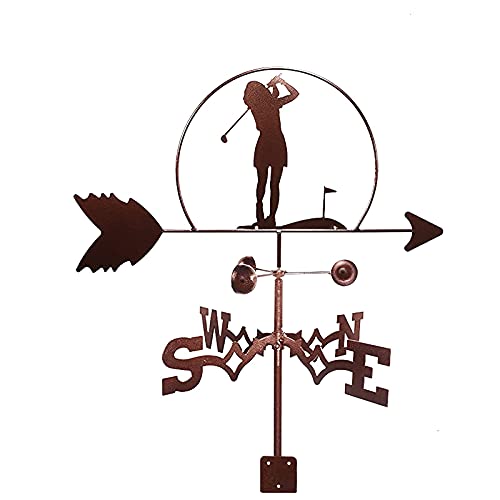 Girouette de golf pour femme en acier pour anticiper le vent au jardin