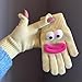 Lovely Sausage Mouth Screentouch Gloves Warm And Flexible Cuffs For Student Autumn Winter Fashion Hand Winter Warm Gloves, Light Yellow, One Size