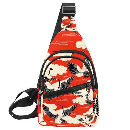 Sac à dos à bandoulière à couronnes rouges réglable taille unique