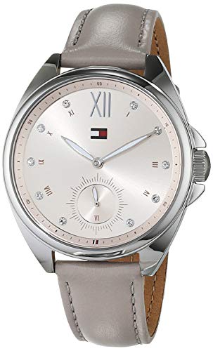 Preisvergleich Produktbild Tommy Hilfiger Damen Multi Zifferblatt Quarz Uhr mit Leder Armband 1781990
