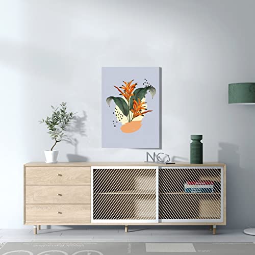 Toile imprimée Heliconia affiche jungle tropicale 40x56 cm pour mur