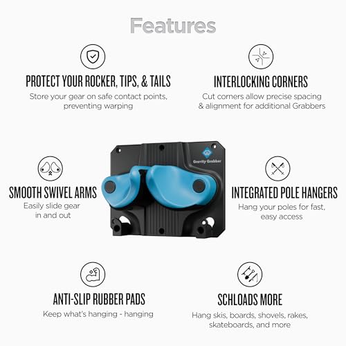 Gravity Grabber GG-1 Ultimate Ski & Snowboard Wall Rack thumb #3