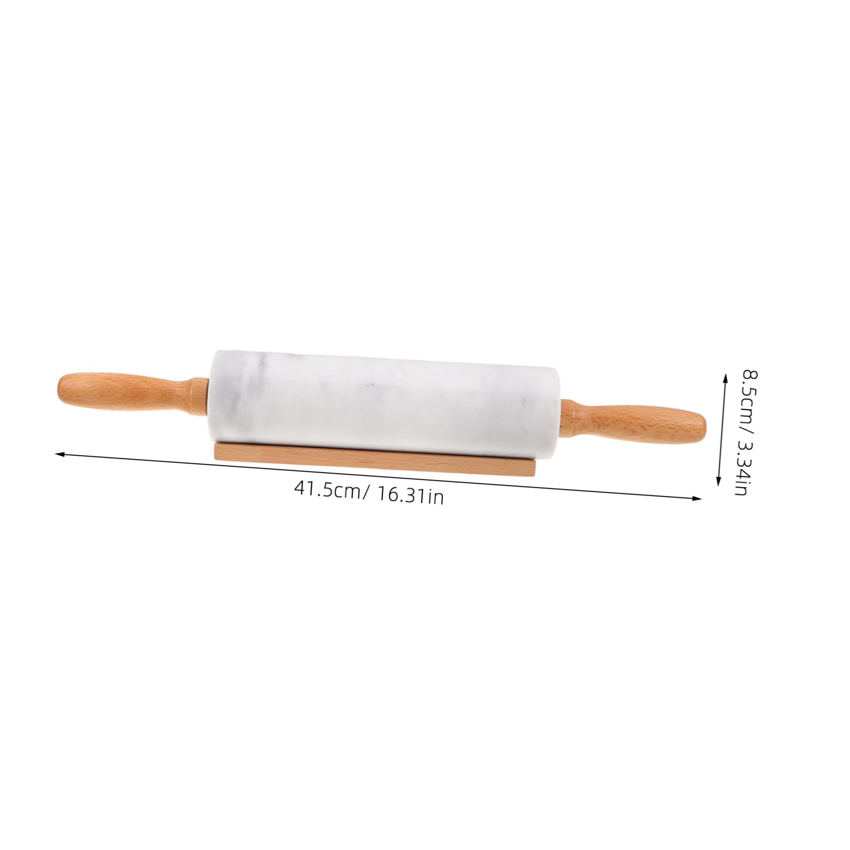 3 Piezas Rodillo de Mármol para Hornear Diseño Ergonómico Antideslizante Superficie Pulida sin Adherencias Resistente y Fácil de Limpiar para Masa Pasteles Pizza y Fondant Cocina