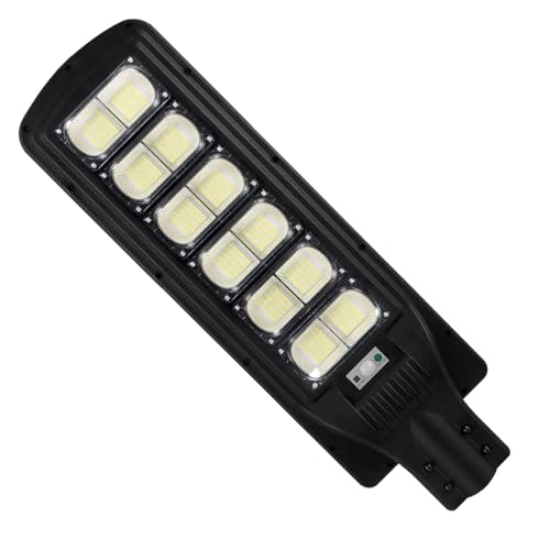 Image of GIGAWATTS 480 LED 180W Solar Street Light with Remote Control High Power 25Ah Battery Inbuilt 23W Solar Panel IP65 Water Resistant Outdoor Lamp for Wall Pathway Garden and Patio (1Pc, Cool White)