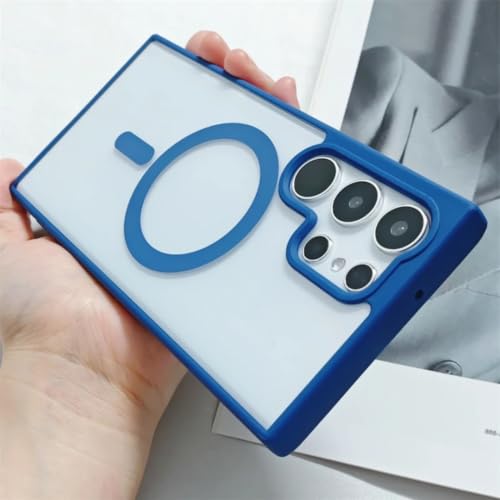Coque Galaxy S23 Ultra bleu marine antichoc avec arrière transparent renforcé